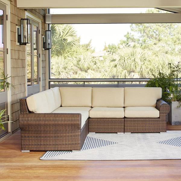 Brookhaven Patio Sectional with Cushions & Reviews Joss & Main